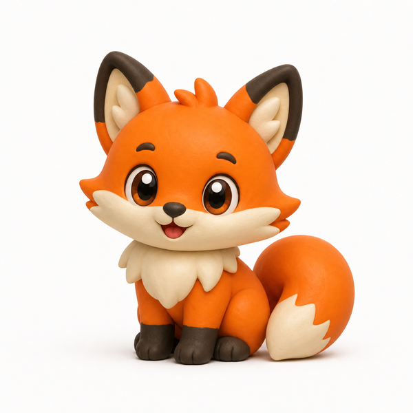 Original fire orange foxlike creature card for a Toon Tone style challenge
