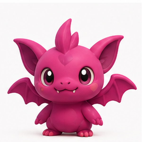 Original magenta bat creature card for a Toon Tone style challenge