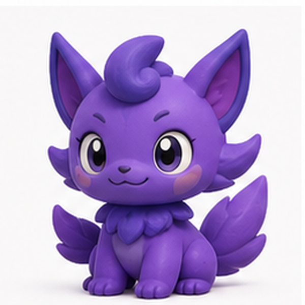 Original violet purple moon creature card for a Toon Tone style challenge